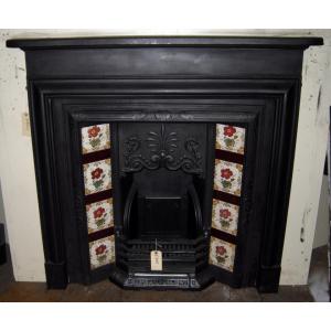 Edwardian Cast Iron Fireplace Mantel