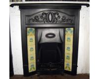 Art Nouveau Tiled Combination Fireplace