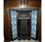 Original Tiled Cast Iron Fireplace Insert