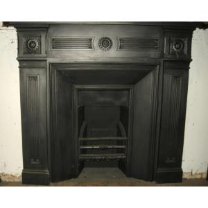 Arts & Crafts Cast Iron Fireplace Surround