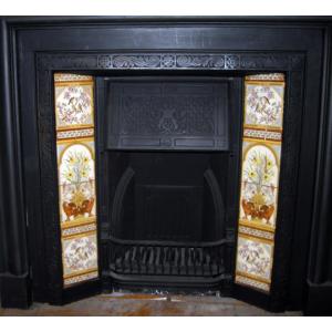 Victorian Tiled Cast Iron Fireplace Insert