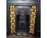 Arts & Crafts Tiled Cast Iron Fireplace Insert