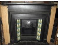 Original Edwardian Cast Iron Fireplace Surround Mantel