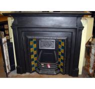 Edwardian Cast Iron Fireplace Surrondd