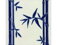 Japanesque Blue & White Bamboo Fireplace Tiles