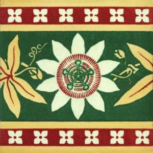 Gothic Pugin Passion Flower Fireplace Tiles