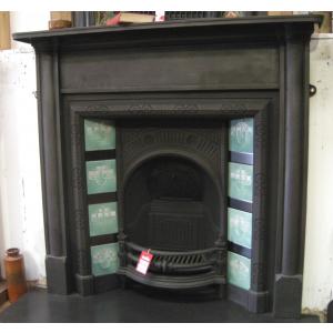 Edwardian Cast Iron Fireplace Surround Mantel