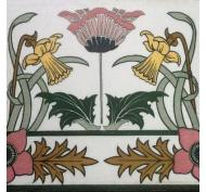 Arts and Crafts Daffodil Fireplace Tiles