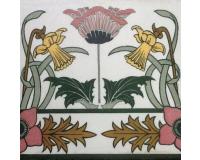 Arts and Crafts Daffodil Fireplace Tiles