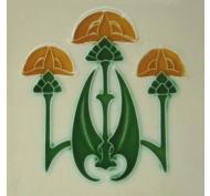 Art Nouveau Gothic Fireplace Tiles