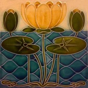 Art Nouveau Lily Fireplace Tiles