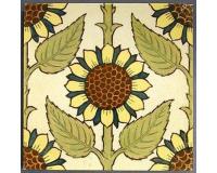 Arts & Crafts Sunflower Fireplace Tiles