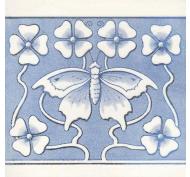 Arts & Crafts Butterfly & Clover Fireplace Tiles