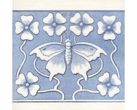 Arts & Crafts Butterfly & Clover Fireplace Tiles