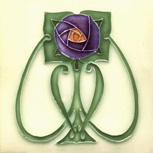 Mackintosh Rose Fireplace Tiles