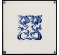 Art Nouveau Delft Style Fireplace Tiles