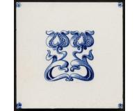 Art Nouveau Delft Style Fireplace Tiles