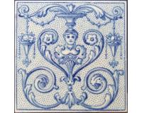 Victorian Style Blue & White Fireplace Tiles