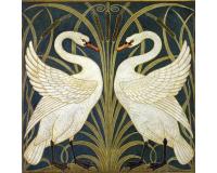 Walter Crane Swan Rush & Iris Fireplace Tiles