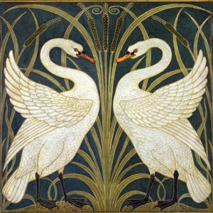 Walter Crane Swan Rush & Iris Fireplace Tiles