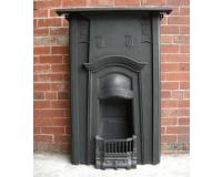 Original Art Nouveau Cast Iron Fireplace