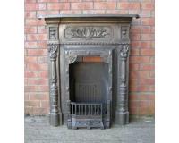 Antique Victorian Cast Iron Combination Fireplace