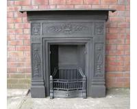 Antique cast iron Victorian combination fireplace