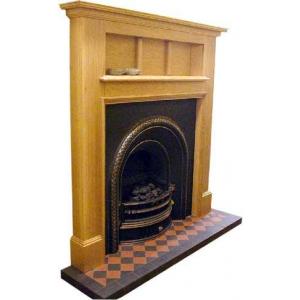 Edwardian Oak Fireplace Surround Mantel