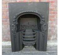 Antique Georgian Hobbed Cast Iron Fireplace Insert