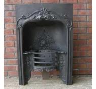 Antique Georgain Hobbed Cast Iron Fireplace Insert