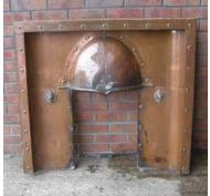 Antique Arts & Crafts Copper Fireplace Insert