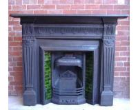 Antique Victorian Cast Iron Fireplace Surround