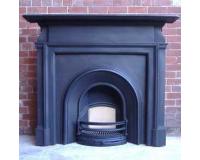 Antique Reclaimed Edwardian Original Cast Iron Fireplace Surround Mantel