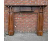 Antique Edwardian Oak Fireplace Surround