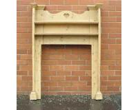 Antique Arst & Crafts Pine Fireplace Surround Mantel