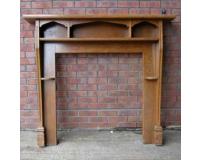 Antique Arts & Crafts Oak Fireplace surround