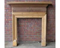 Antique Georgian Carved Pitch Pine Fire Surround