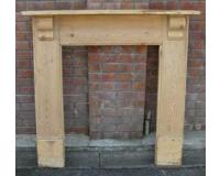 Antique Victorian Pine Fireplace Surround