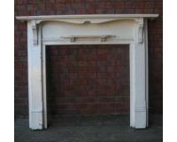 Antique Edwardian Wooden Fireplace Surround