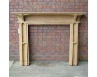 Antique Arts & Crafts Pine Fireplace Surround