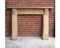 Antique Victorian Pine Fireplace Surround