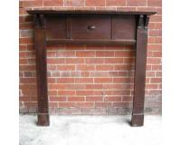 Old Edwardian Mahogany Fireplace Surround