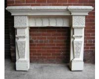 Old Victorian Oak Fire Surround