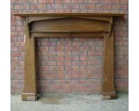 Antique Arts & Crafts Oak Fireplace Surround