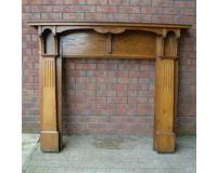 Antique Arts & Crafts Oak Fireplace Surround