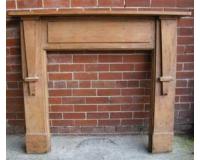 Antique Arts & Crafts Pine Fireplace Surround