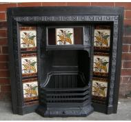 Victorian Tiled Cast Iron Fireplace Insert