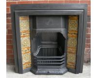 Aesthetic Movement Tiled Cast Iron Fireplace Insert