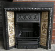 Arts & Crafts Tiled Cast Iron Fireplace Insert