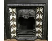 Arts & Crafts Tiled Cast Iron Fireplace Insert